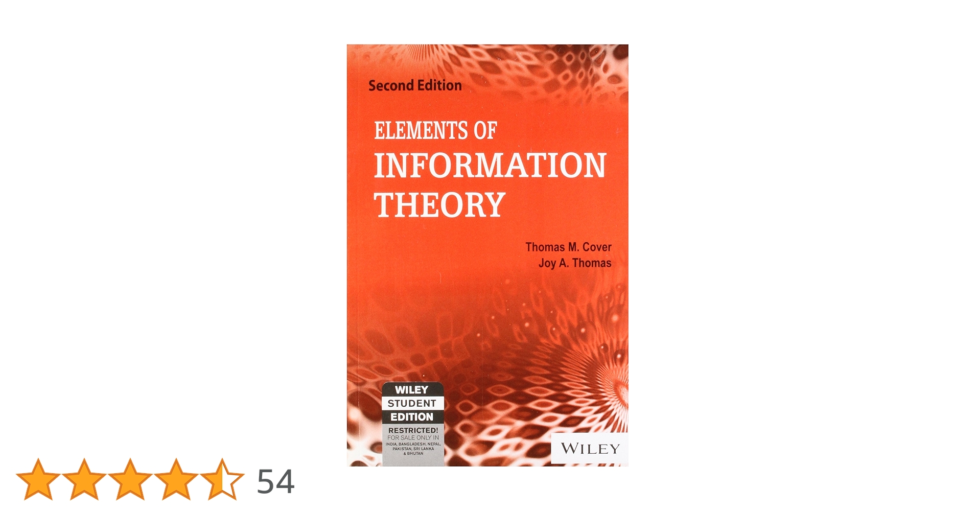Buy Elements of Information Theory, 2ed (WILEY-Interscience) Book